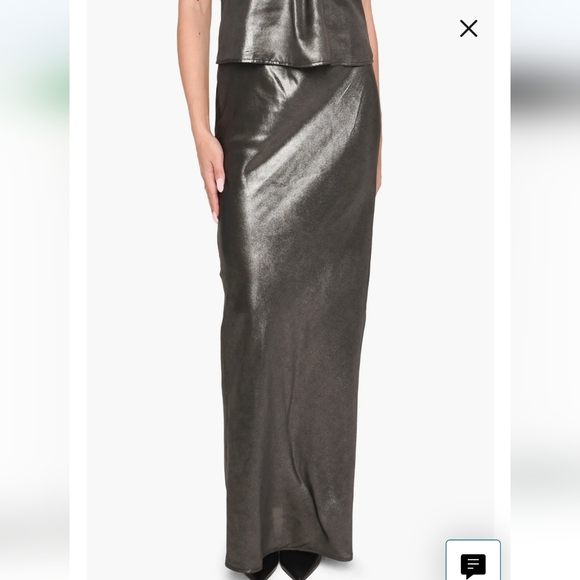 Wayf Dresses & Skirts - WAYF Selena Bias Cut Maxi Skirt- Gunmetal